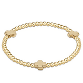 Signature Cross Gold Pattern 3mm Bracelet